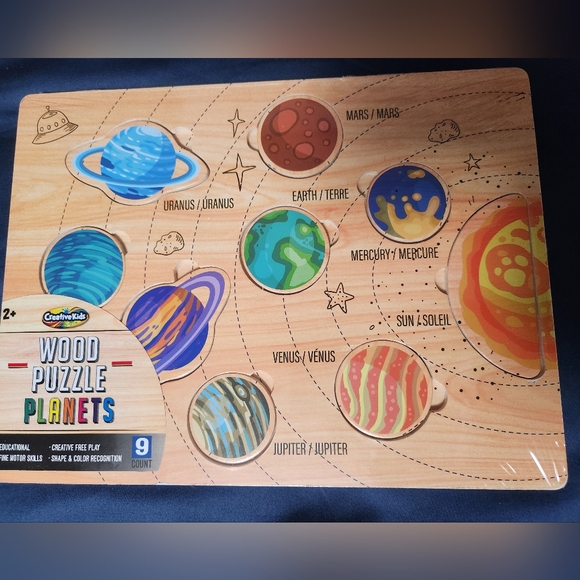 CREATIVE KIDS 2, WOOD PUZZLES AND 1 MONDO LLAMA PAINT HEARTS  SET....3 TOTAL - Picture 3 of 7